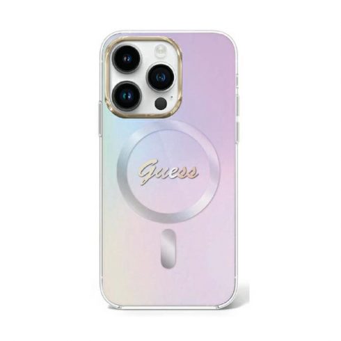 Guess IML Iridescent MagSafe - iPhone 15 Pro Case (ljubičasta)