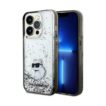   Karl Lagerfeld Liquid Glitter Choupette - maska ​​za iPhone 14 Pro (prozirna)