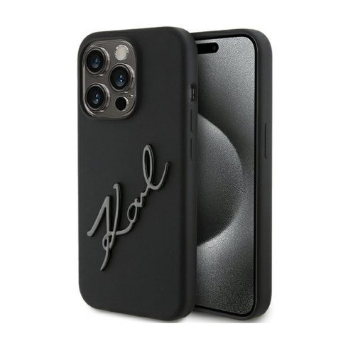 Karl Lagerfeld Silikonska Karl Script - iPhone 15 Pro Max Case (crna)