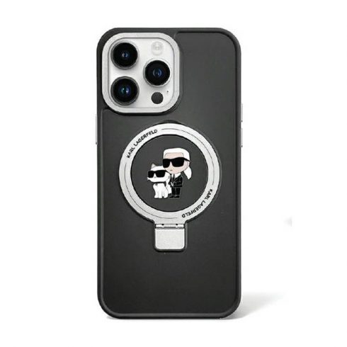 Karl Lagerfeld stalak za prstenje Karl & Choupette MagSafe - futrola za iPhone 13 Pro (bijela)