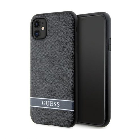 Guess 4G Printed Stripe - maska ​​za iPhone 11 / iPhone XR (siva)