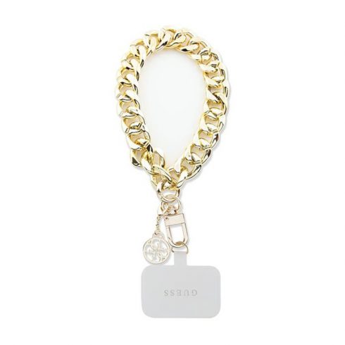 Guess Universal Big Hand Strap 4G Charm - Univerzalni remen za telefon (zlato)