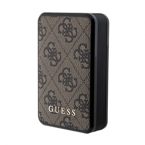 Guess 4G Leather Metal Logo - Power Bank 10000 mAh 18W (smeđa)