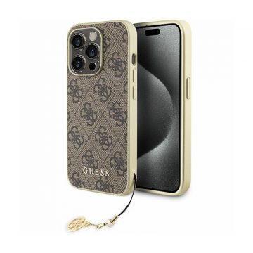 Guess 4G Charms Collection - iPhone 15 Pro Case (smeđa)