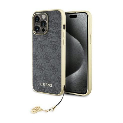 Guess 4G Charms Collection - Maska za iPhone 15 Pro Max (siva)