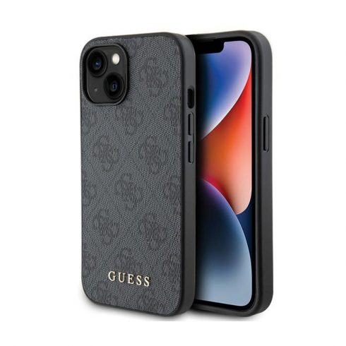 Guess 4G Metal Gold Logo - Futrola za iPhone 15 Plus (siva)