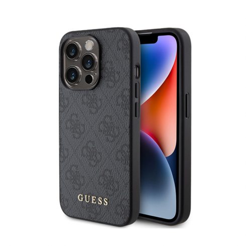 Guess 4G Metal Gold Logo - Futrola za iPhone 15 Pro (siva)