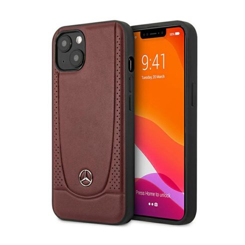 Mercedes Leather Urban Line - maska ​​za iPhone 15 (crvena)