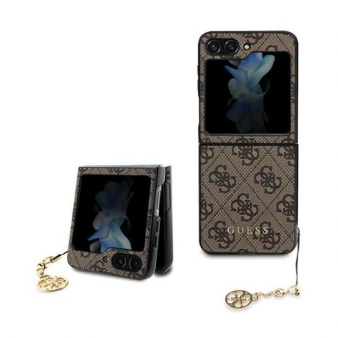 Guess 4G Charms Collection - maska ​​za Samsung Galaxy Z Flip 5 (smeđa)