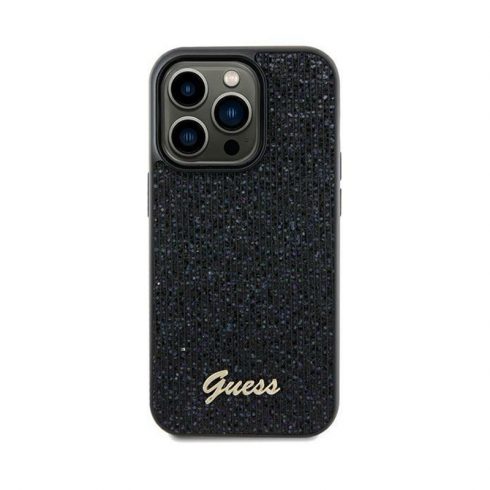 Guess Disco Metal Script - Futrola za iPhone 12 / iPhone 12 Pro (crna)