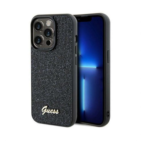 Guess Disco Metal Script - Futrola za iPhone 13 Pro (crna)