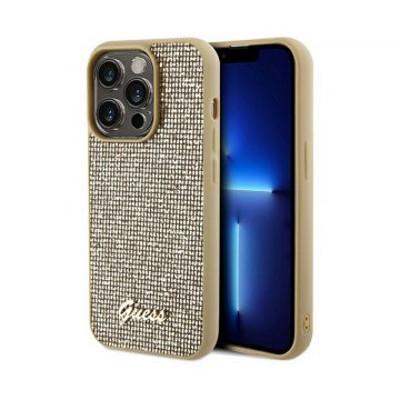 Guess Disco Metal Script - iPhone 14 Pro Case (zlatna)