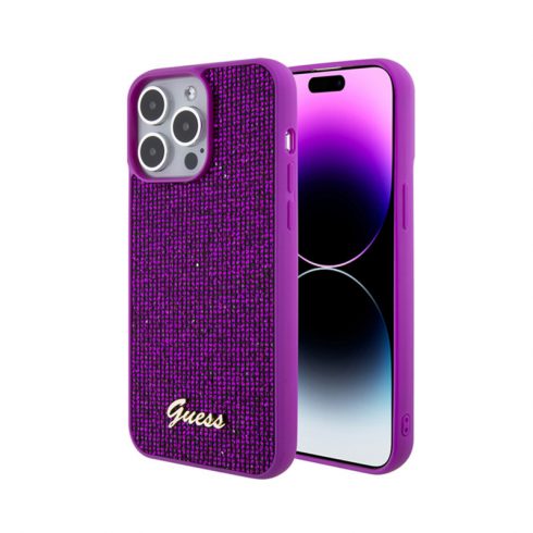 Guess Disco Metal Script - Maska za iPhone 15 Pro Max (Fuchsia)