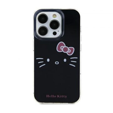 Hello Kitty IML Kitty Face - maska ​​za iPhone 15 (crna)