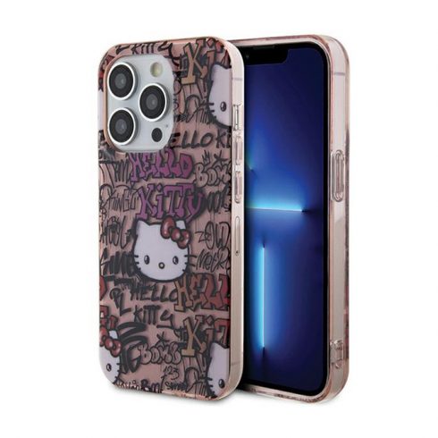 Hello Kitty IML Tags Graffiti - iPhone 13 Pro Case (roza)