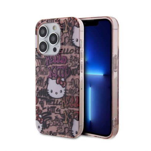 Hello Kitty IML oznake Graffiti - iPhone 14 Pro Case (roza)