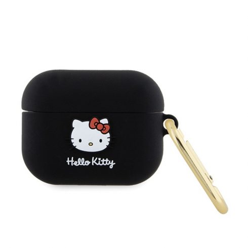 Hello Kitty silikonska 3D glava mace - futrola za AirPods Pro (crna)