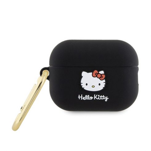 Hello Kitty silikonska 3D glava mace - futrola za AirPods Pro 2 (crna)