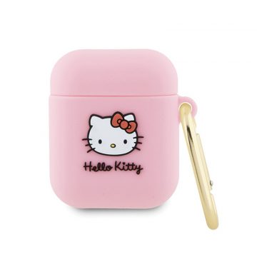   Hello Kitty Silicone 3D Kitty Head - Futrola za AirPods 1/2 gen (roza)