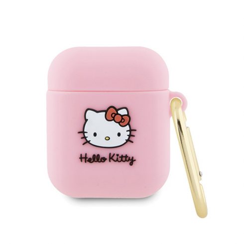 Hello Kitty Silicone 3D Kitty Head - Futrola za AirPods 1/2 gen (roza)