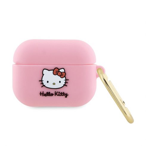 Hello Kitty silikonska 3D glava mace - futrola za AirPods Pro (roza)