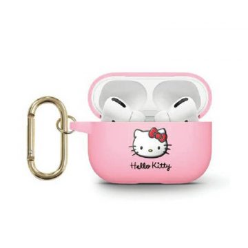   Hello Kitty silikonska 3D glava mace - futrola za AirPods 3 (roza)