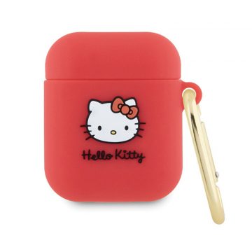   Hello Kitty Silicone 3D Kitty Head - Fuksija za AirPods 1/2 gen (fuksija)