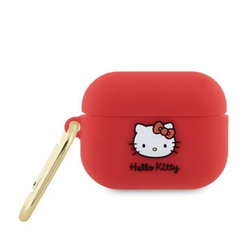   Hello Kitty silikonska 3D glava mace - fuksija za AirPods Pro 2 (fuksija)