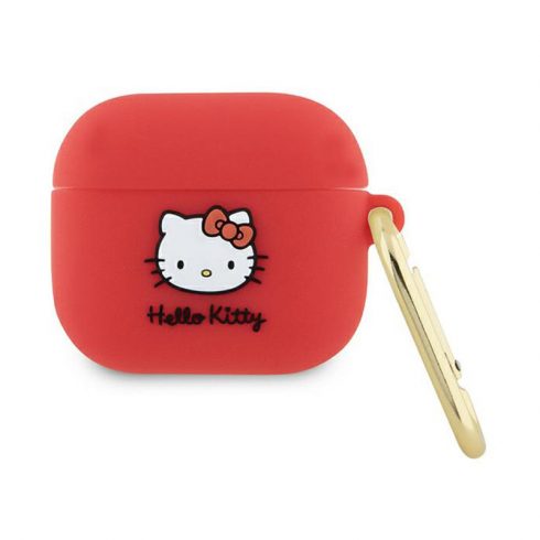 Hello Kitty silikonska 3D glava mace - fuksija za AirPods 3 (fuksija)