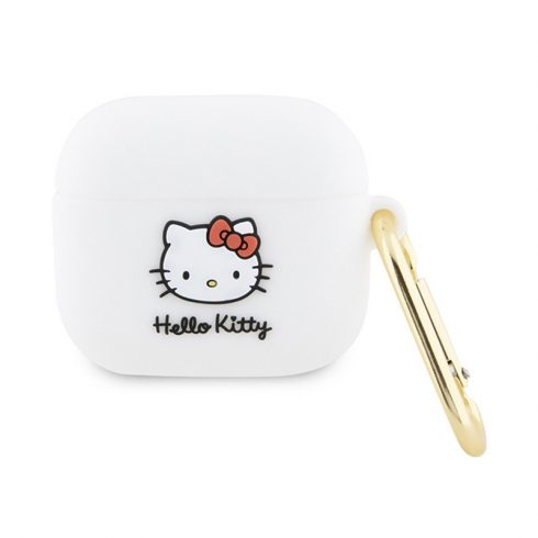 Hello Kitty silikonska 3D glava mace - futrola za AirPods 3 (bijela)