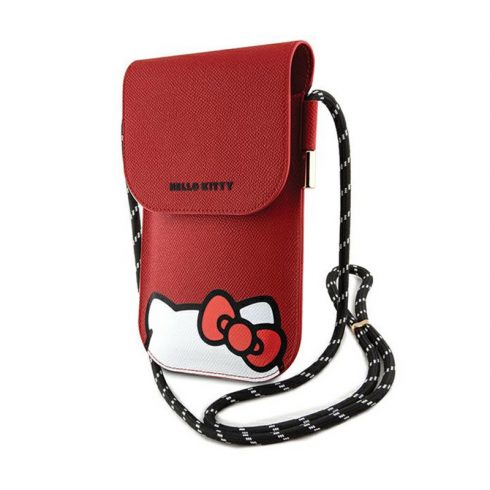 Hello Kitty Leather Hiding Kitty Cord - torba za telefon preko ramena (crvena)