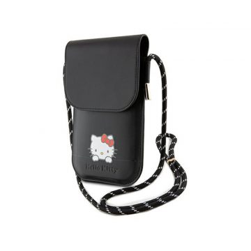   Hello Kitty Leather Daydreaming Cord - torba za telefon preko ramena (crna)