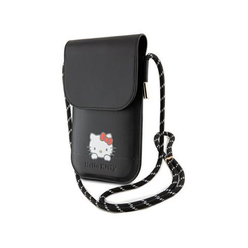 Hello Kitty Leather Daydreaming Cord - torba za telefon preko ramena (crna)