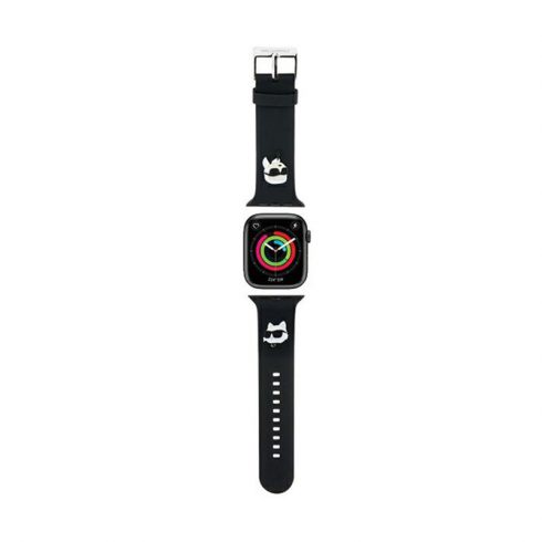 Karl Lagerfeld 3D Rubber Karl & Choupette Heads NFT - remen za Apple Watch 38/40/41 mm (crni)