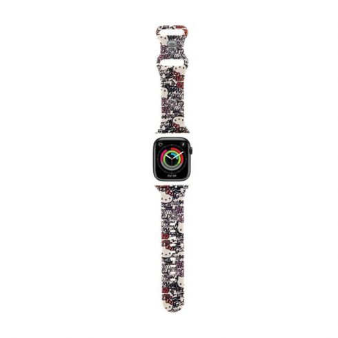 Hello Kitty Silicone Tags Graffiti - remen za Apple Watch 38/40/41 mm (bež)