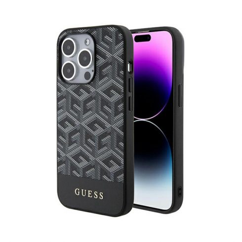 Guess GCube Stripes MagSafe - iPhone 15 Pro Case (crna)