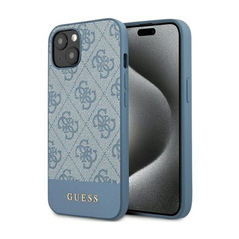 Guess 4G Bottom Stripe Metal Logo Collection - Futrola za iPhone 15 (plava)