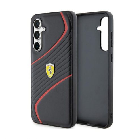 Ferrari Twist Metal Logo - Samsung Galaxy S23 FE Case (crna)