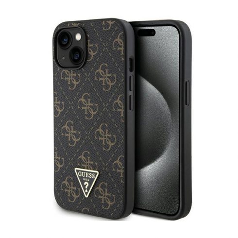 Guess 4G Triangle Metal Logo - Case za iPhone 15 Plus (crna)