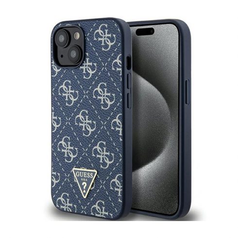 Guess 4G Triangle Metal Logo - Futrola za iPhone 15 (plava)