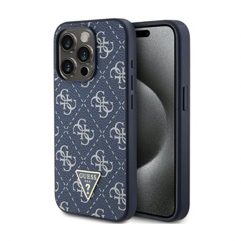 Guess 4G Triangle Metal Logo - Futrola za iPhone 15 Pro (plava)