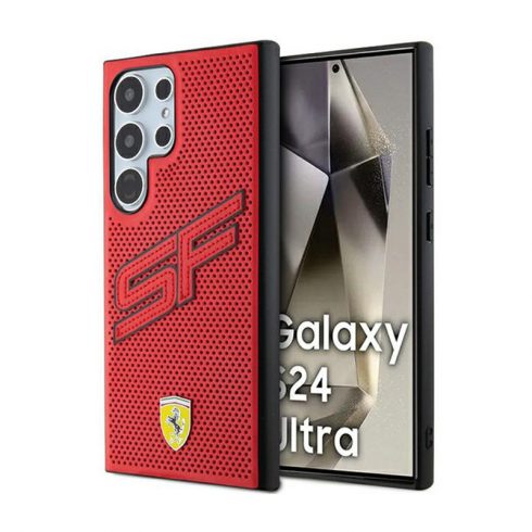 Ferrari Big SF perforirana - maska ​​za Samsung Galaxy S24 Ultra (crvena)