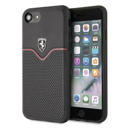 Ferrari kožna tvrda torbica za iPhone 8 / 7 (crna)