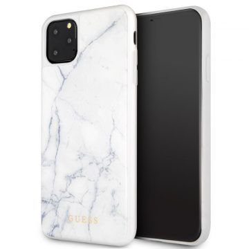   Guess Marble Tempered Glass Hardcase - Futrola za iPhone 11 Pro Max (bijela)