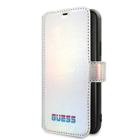 Guess Iridescent Booktype - Case iPhone 11 Pro (srebrna)