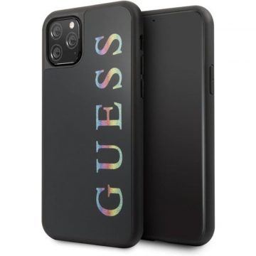   Guess Double Layer Glitter Case - maska ​​za iPhone 11 Pro Max (crna/višebojna)