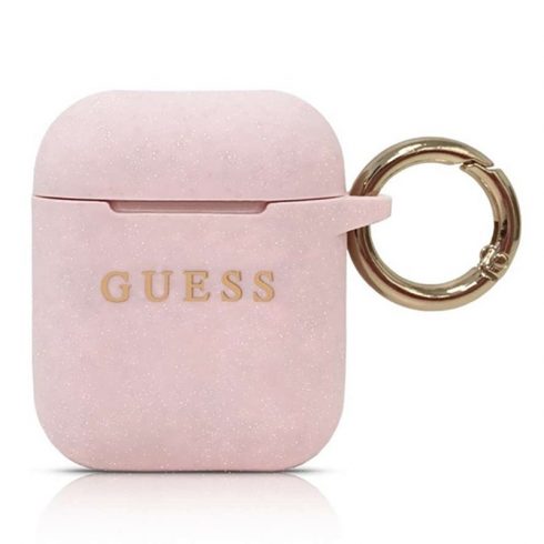 Silikonska maska ​​Guess - futrola AirPods (roza)