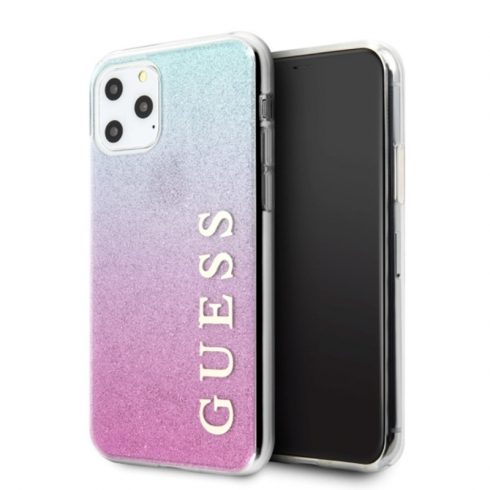 Guess Glitter Gradient - maska ​​za iPhone 11 Pro Max (roza/plava)