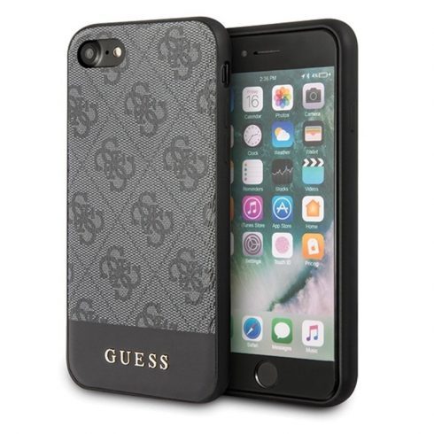 Guess 4G Bottom Stripe Collection - Case iPhone SE 2020 / 8 / 7 (siva)