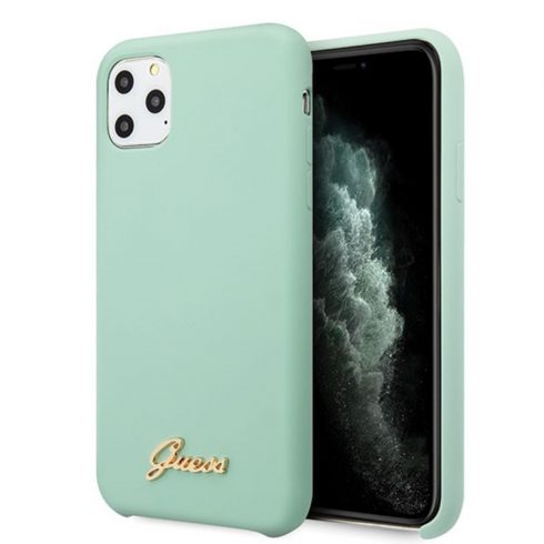 Guess Silicone Vintage - Maska za iPhone 11 Pro Max (zelena)